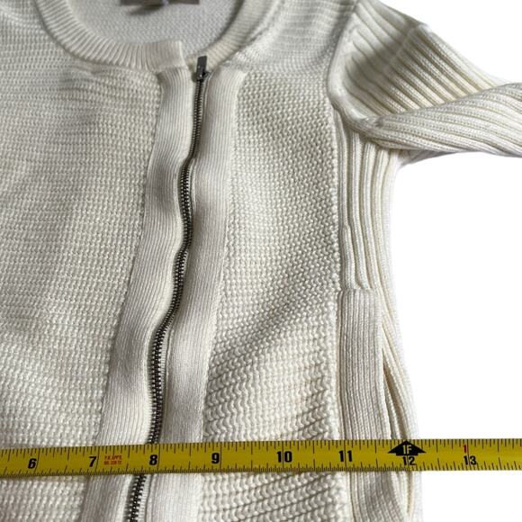 Banana Republic Moto Sweater Jacket Cream/XS - Picture 8 of 8